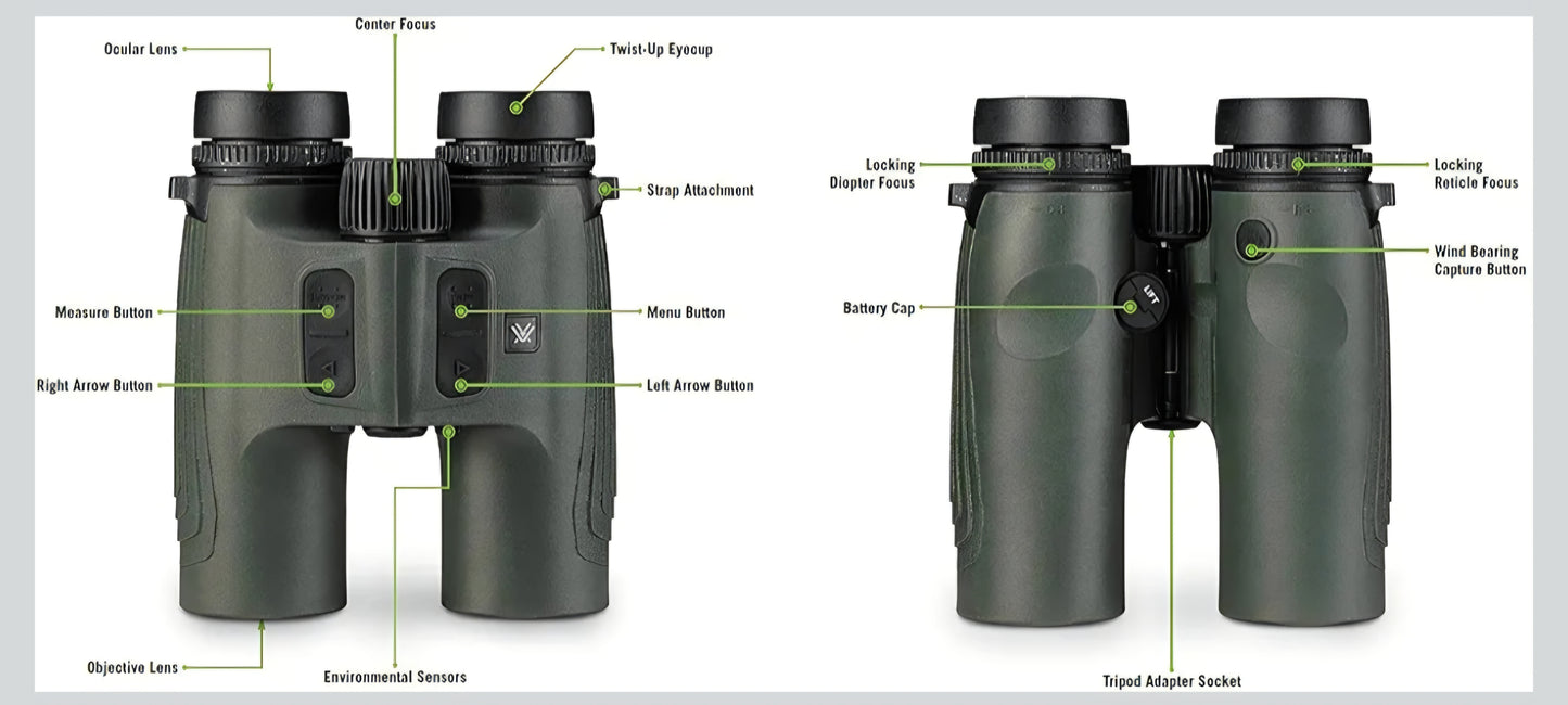 Vortex Talon HD 10K 10x42 Ballistic Laser Rangefinding Binoculars