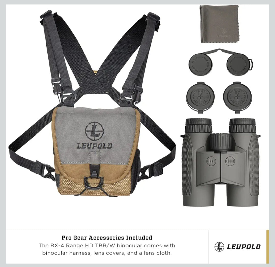 Leupold BX-4 Range HD TBR/W 10x42mm Range-Finding Binocular Shadow Gray